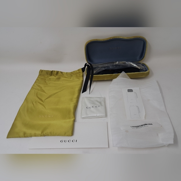 NWT Gucci Women's Sunglasses Round Havana Silver Crystal GG0559S 54-18-145 - Picture 11 of 16